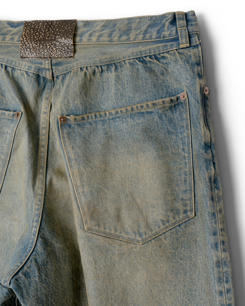 [Scheduled to arrive in September] refomed / RIGHT HANDED DENIM PANTS “USED”-USED-