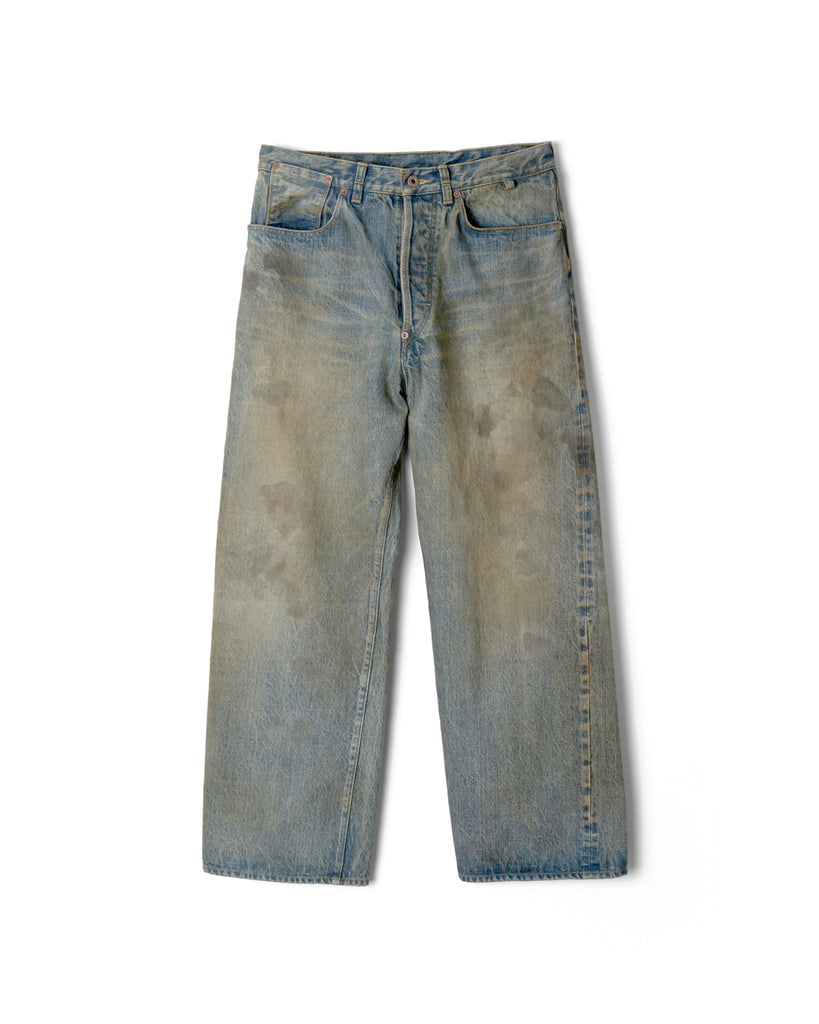 [Scheduled to arrive in September] refomed / RIGHT HANDED DENIM PANTS “USED”-USED-