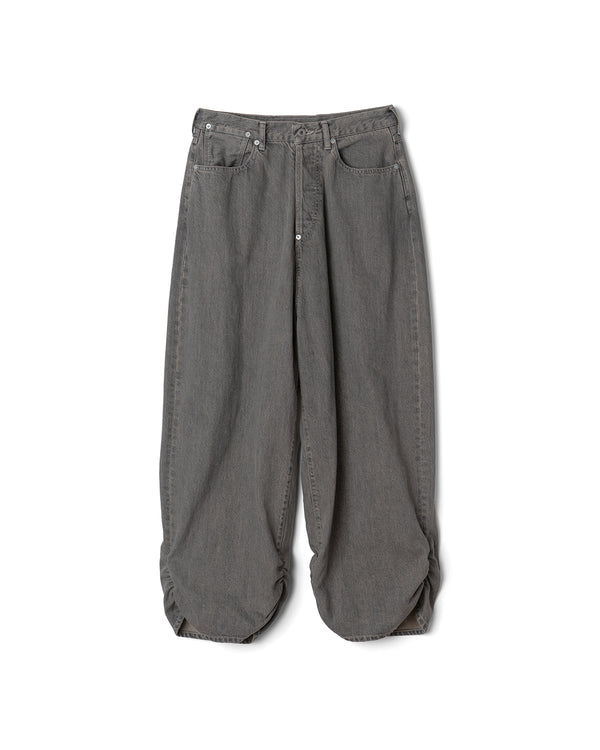 refomed /  FRESH MAN DENIM WIDE PANTS"OD"- BROWN-