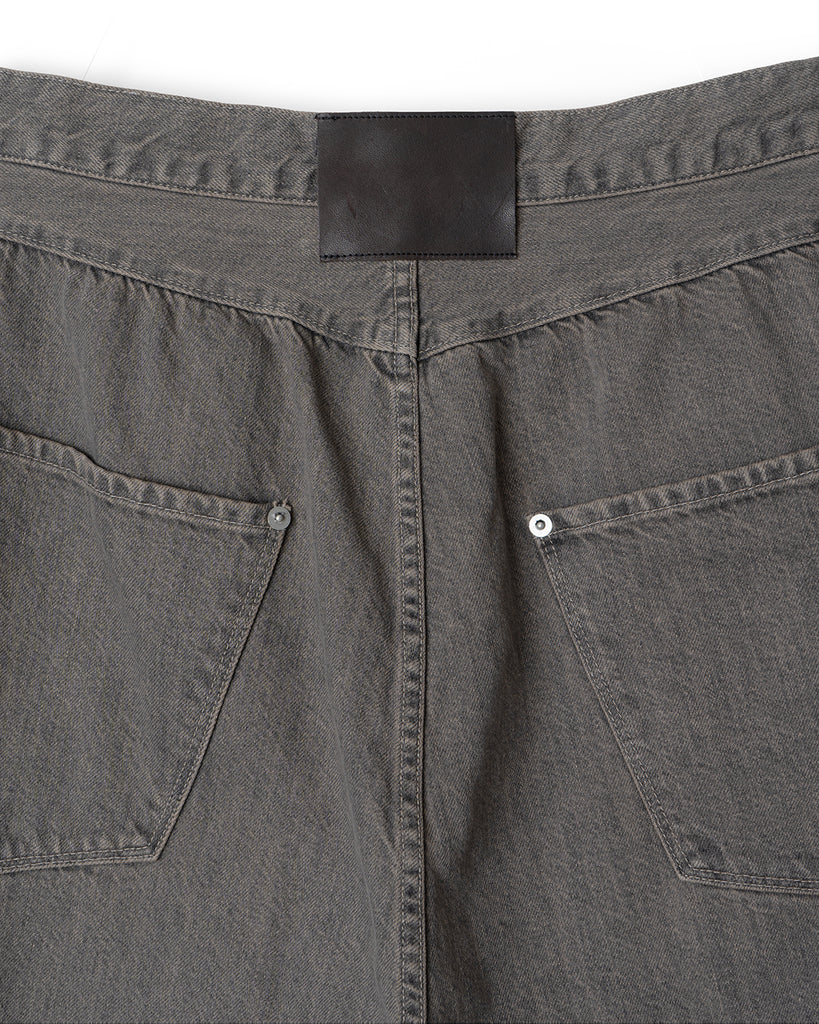 refomed /  FRESH MAN DENIM WIDE PANTS"OD"- BROWN-