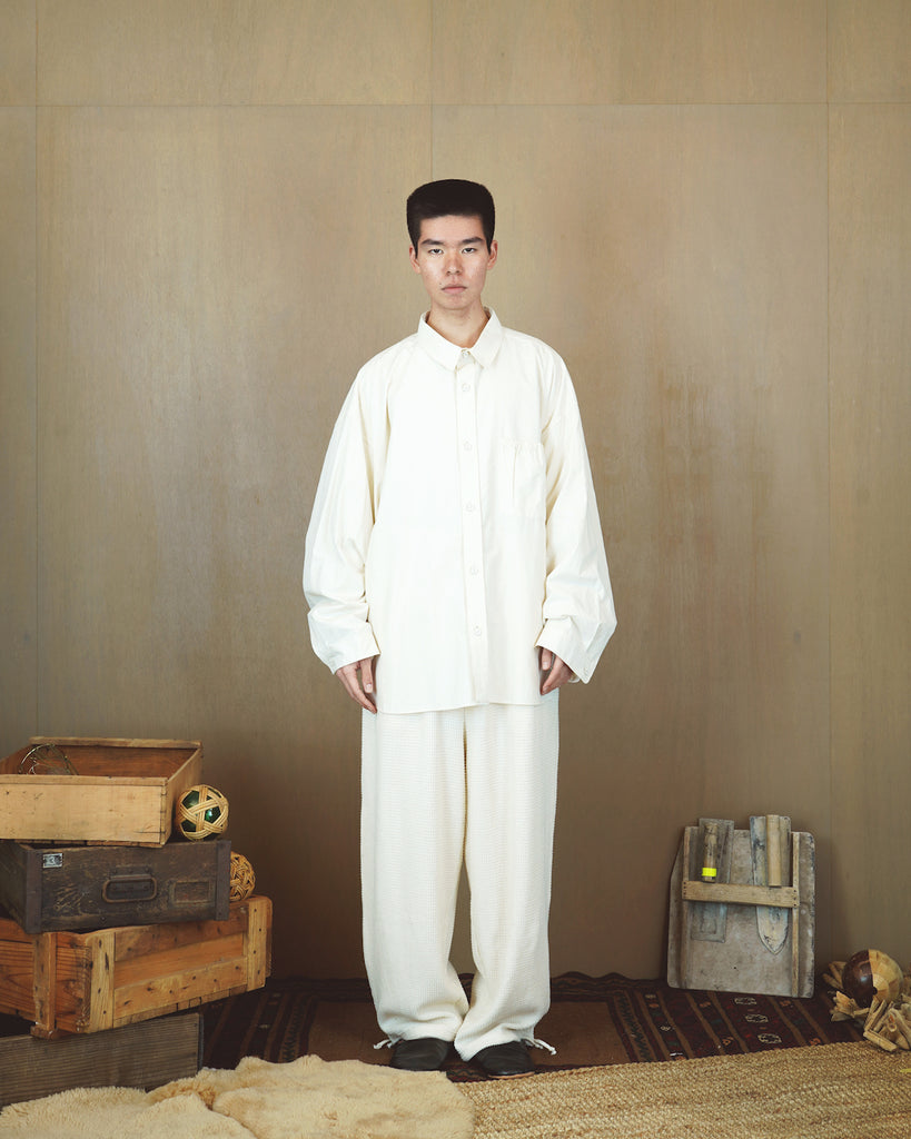 refomed/ WRIST PATCH WIDE SHIRT -OFF-