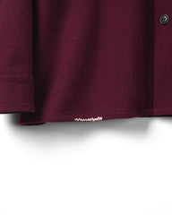 refomed / GRANNY REPAIR WRIST PATCH WIDE SHIRT -WINE-
