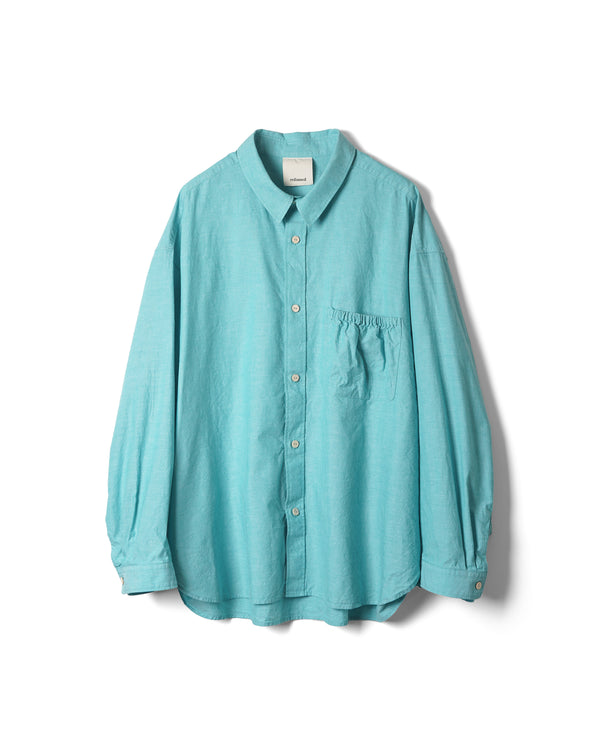 refomed/ WRIST PATCH WIDE SHIRT"CHAMBRAY" -MINT-