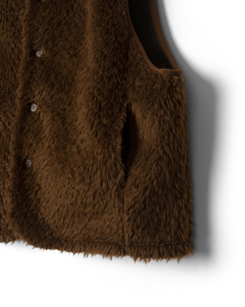 [Expected to arrive in October] refomed / CASTRO BOA VEST-BROWN-