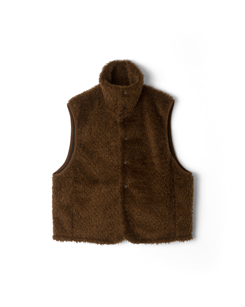 [Expected to arrive in October] refomed / CASTRO BOA VEST-BROWN-