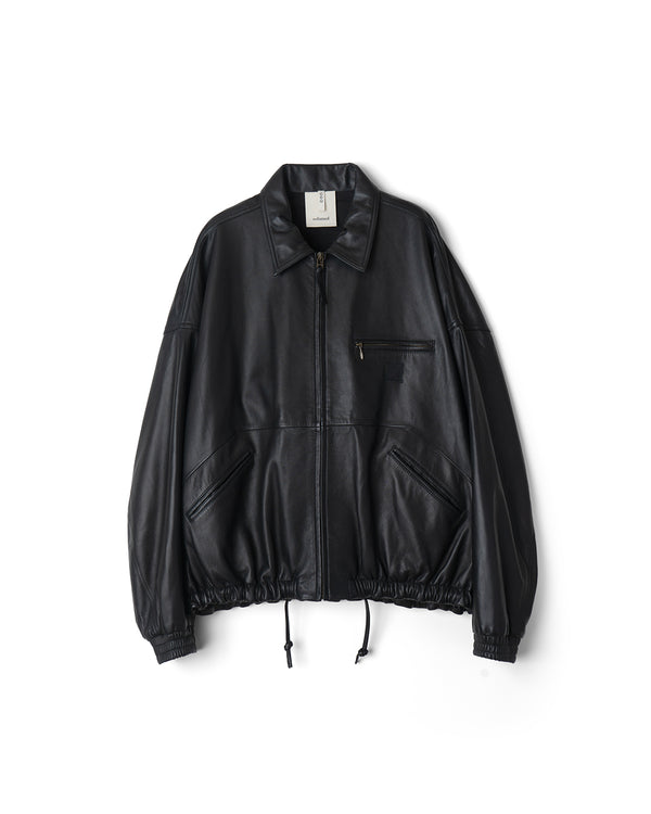 【預計12月中旬到貨】CCU/皮革BLOUSON-BLACK-