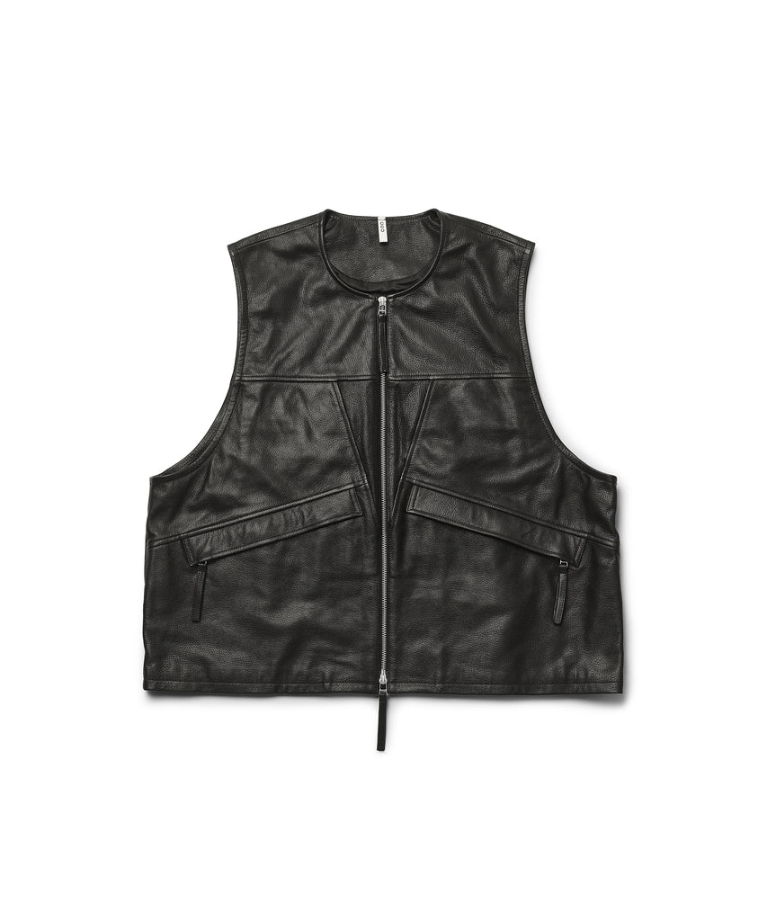 CCU / Leather HUNTING VEST-BLACK-