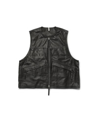 CCU / Leather HUNTING VEST-BLACK-