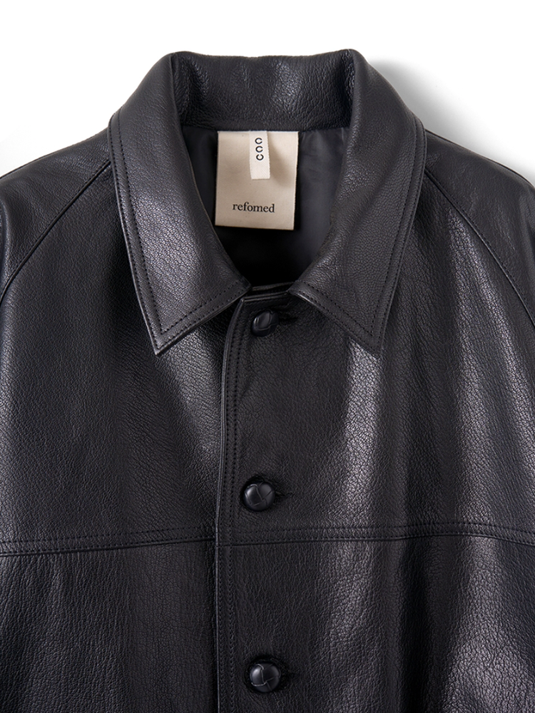 refomed / CCU LEATHER FORMAN JACKET -BLACK-|aIbn公式通販 refomed / CCU LEATHER FORMAN JACKET -BLACK-|aIbn公式通販