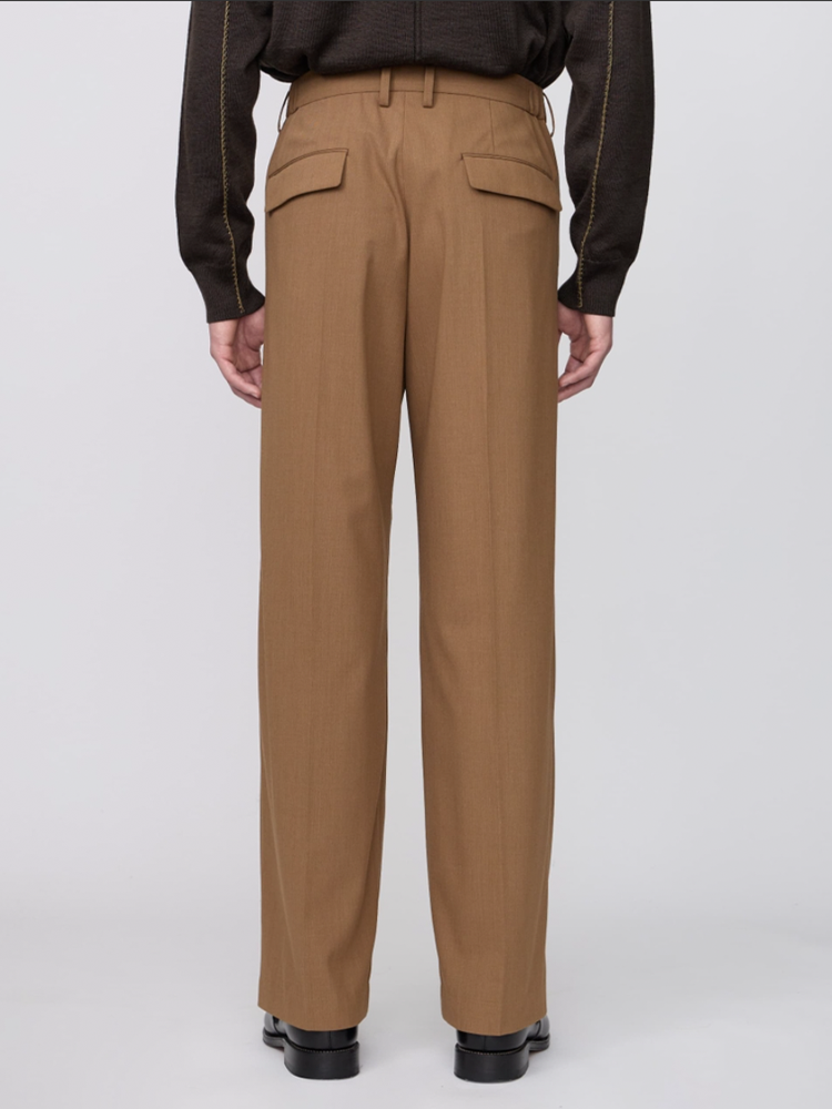 【1/24(土)発売】IRENISA / TWO TUCKS WIDE TROUSERS -BROWN-
