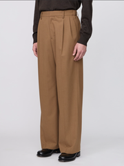 【1/24(土)発売】IRENISA / TWO TUCKS WIDE TROUSERS -BROWN-
