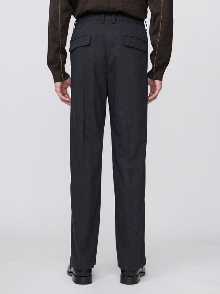 【1/24(土)発売】IRENISA / TWO TUCKS WIDE TROUSERS -CHARCOAL GRAY-