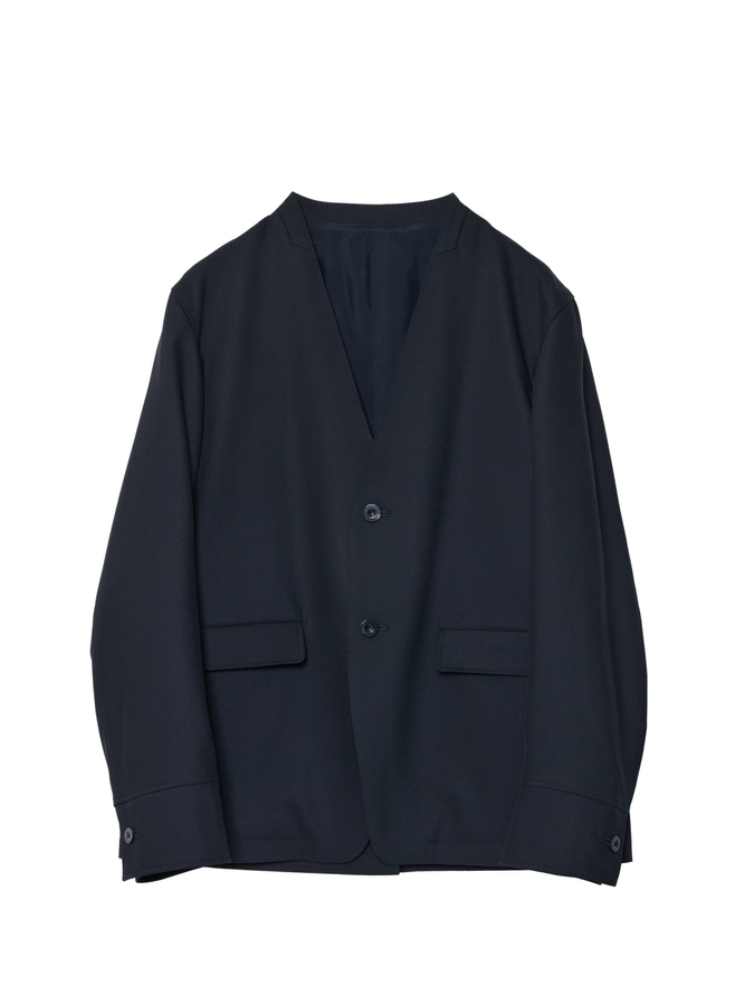 IRENISA / NO-COLLAR JAKET -BLACK-