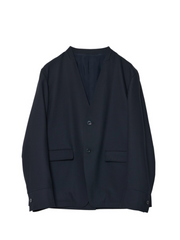 IRENISA / NO-COLLAR JAKET -BLACK-