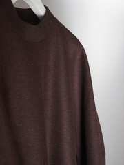 nonnotte /  Draping C/N Pullover -Original Geometric Brown Top-