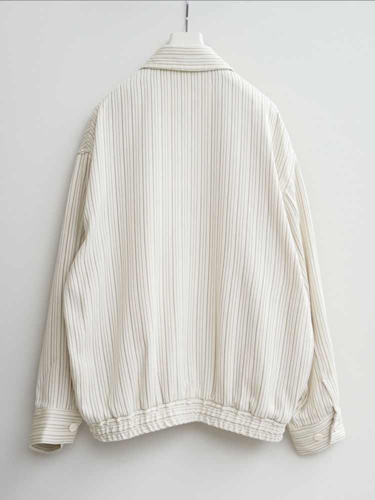 nonnotte / Draping Bomber Jacket-Turtledove-