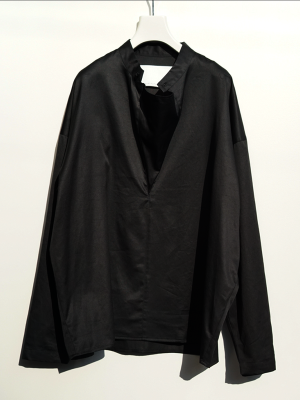 nonnotte / Draping Shirt Type C -Caviar-  [Suvin Gold Supreme Twill]