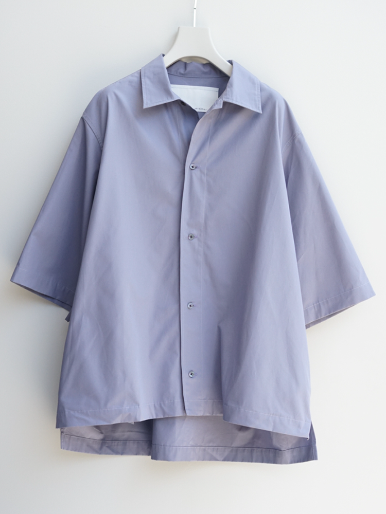 nonnotte / Draping Halh Sleeve Shirt Type D -Blue Granite-