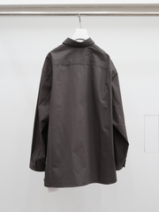 nonnotte / Clear Heavy Broadcloth Oversized Shirt -Turkish Coffee-