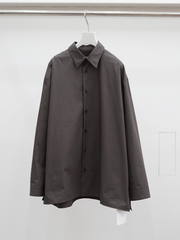 nonnotte / Clear Heavy Broadcloth Oversized Shirt -Turkish Coffee-