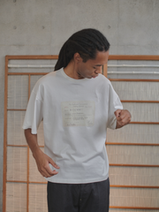 refomed / RAILWAY TICKET TEE -WHITE-