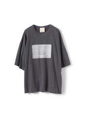 refomed / RAILWAY TICKET TEE -CHARCOAL-