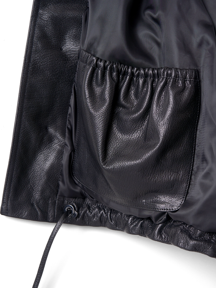 refomed / CCU LEATHER FORMAN JACKET -BLACK-