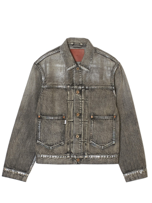 [Expected to arrive in October] SUGARHILL / FOILED DENIM JACKET-BLACK-