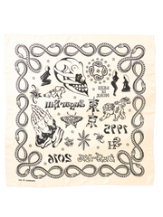 SUGARHILL / SILK SCARF -BLACK,WINE,ECRU-