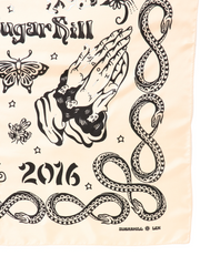 SUGARHILL / SILK SCARF -BLACK,WINE,ECRU-