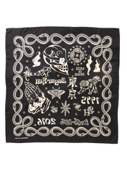 SUGARHILL / SILK SCARF -BLACK,WINE,ECRU-