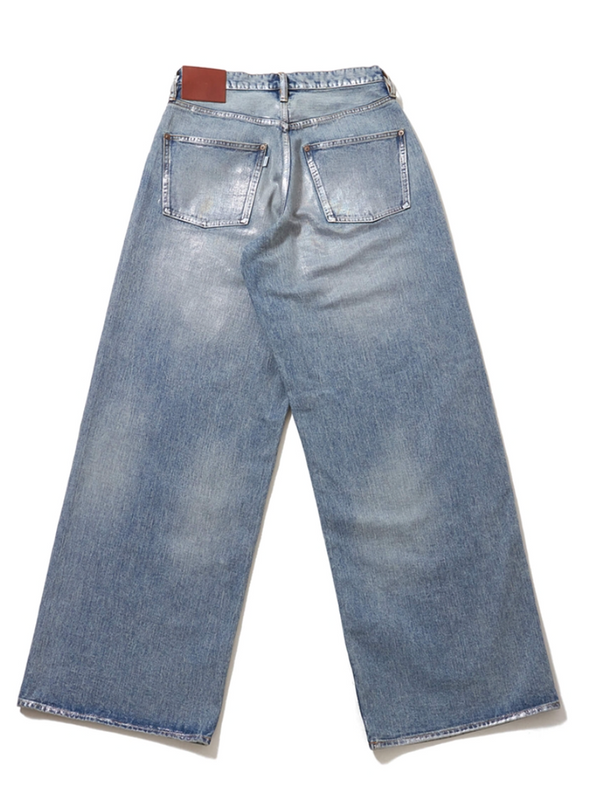 【10月入荷予定】SUGARHILL / FOILED DENIM TROUSERS WIDE CUT-INDIGO-