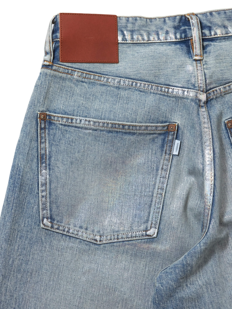 [Expected to arrive in October] SUGARHILL / FOILED DENIM TROUSERS WIDE CUT-INDIGO-