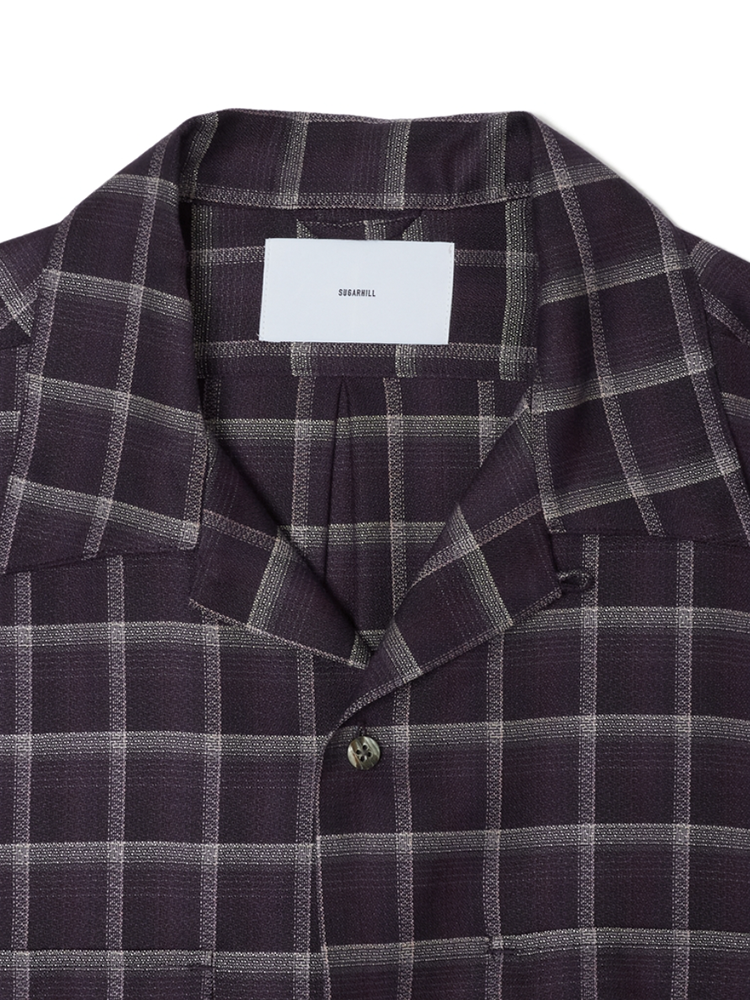 【9/10(木) 発売】SUGARHILL / OMBRE OPEN COLLER SHIRT -DARK BROWN-
