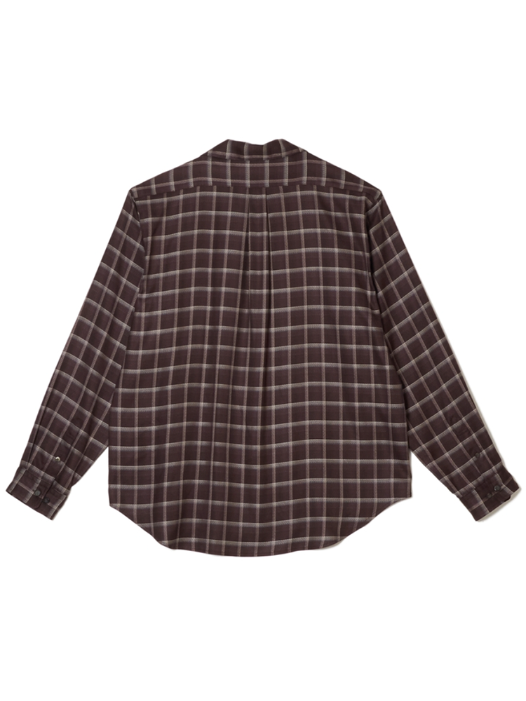 【9/10(木) 発売】SUGARHILL / OMBRE OPEN COLLER SHIRT -DARK BROWN-