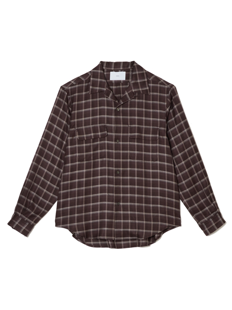 【9/10(木) 発売】SUGARHILL / OMBRE OPEN COLLER SHIRT -DARK BROWN-