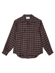 【9/10(木) 発売】SUGARHILL / OMBRE OPEN COLLER SHIRT -DARK BROWN-