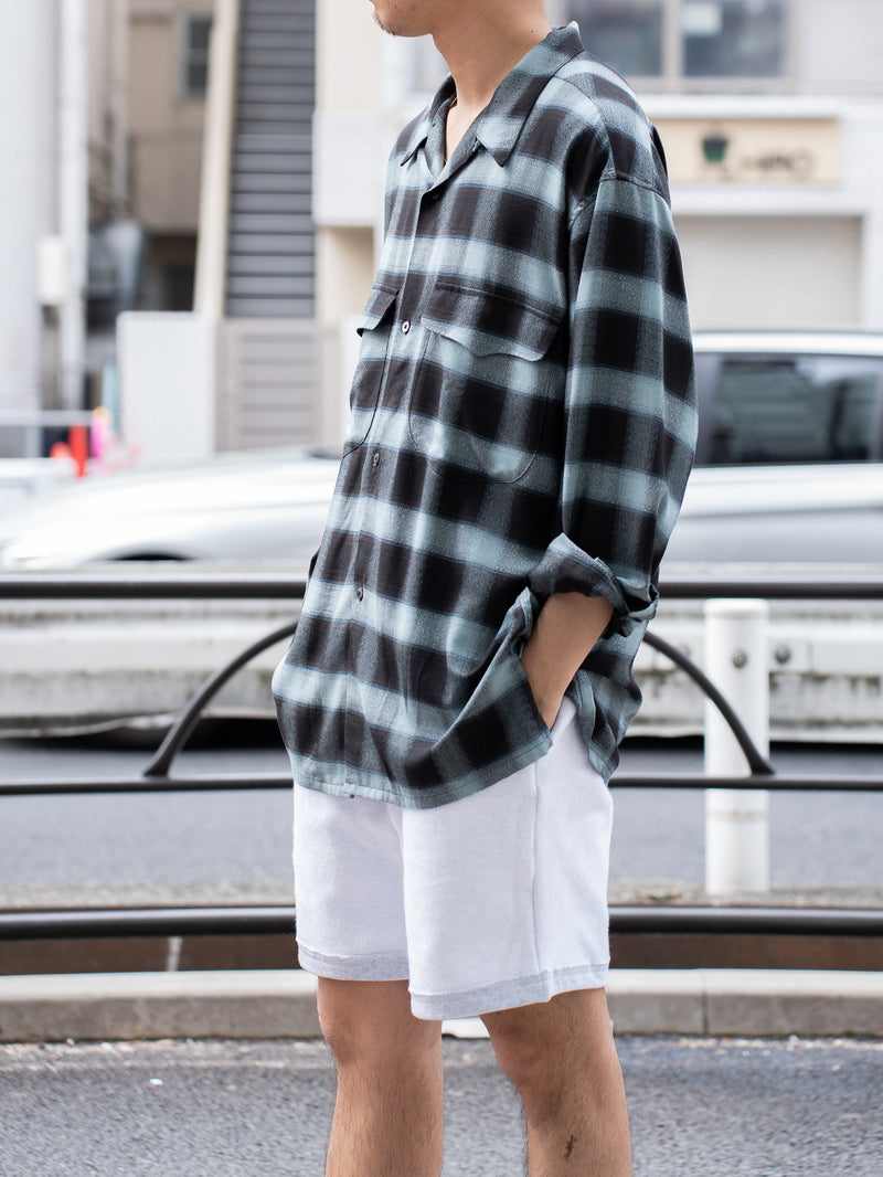 シュガーヒル 23SS OMBRE PLAID OPEN COLLAR-